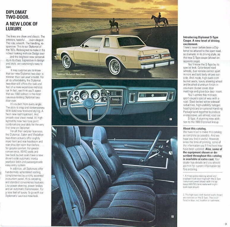 1980 Dodge Diplomat Brochure Page 12